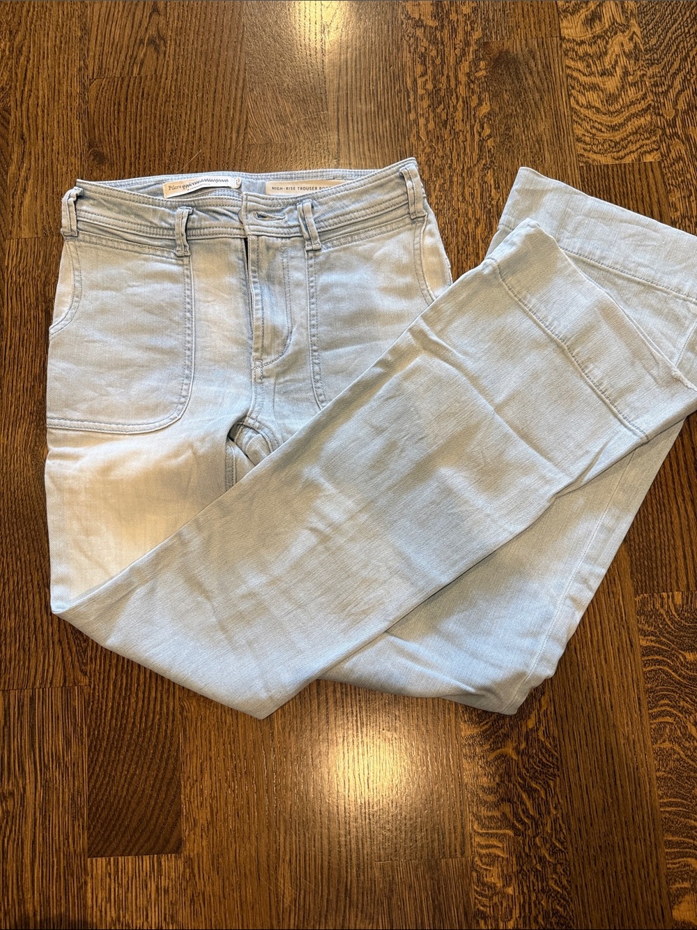 Pilcro for Anthropologie High-Rise Light Blue Bootcut Jeans